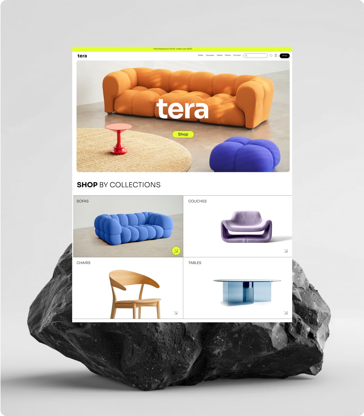 Furniture ecommerce concept